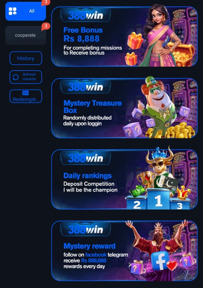 388Win Game rewards image