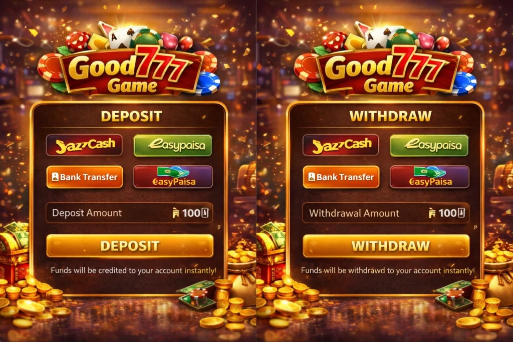 Good777 Game deposit section