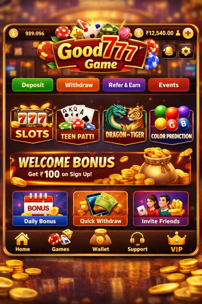 Good777 Game interface