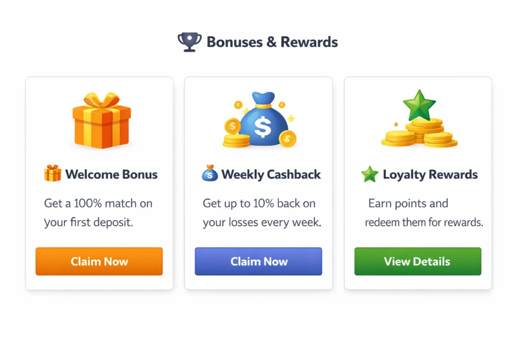 Pak99 Game bonuses and Rewards image