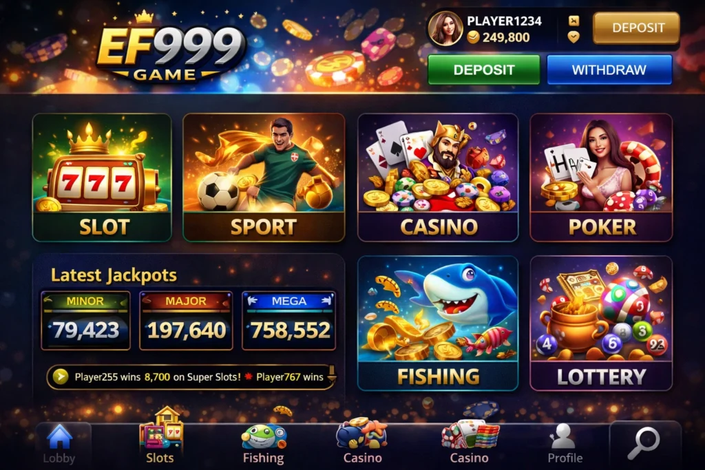 EF999 Game interface image