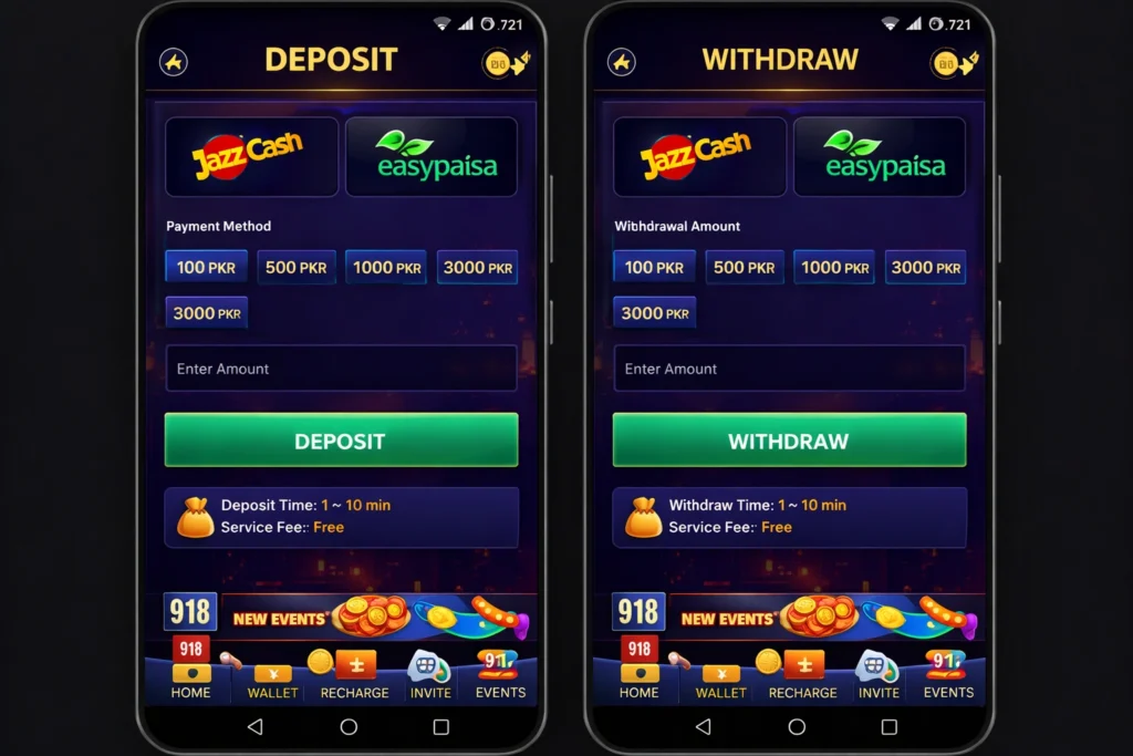 988Win Game deposit and withdraw section image