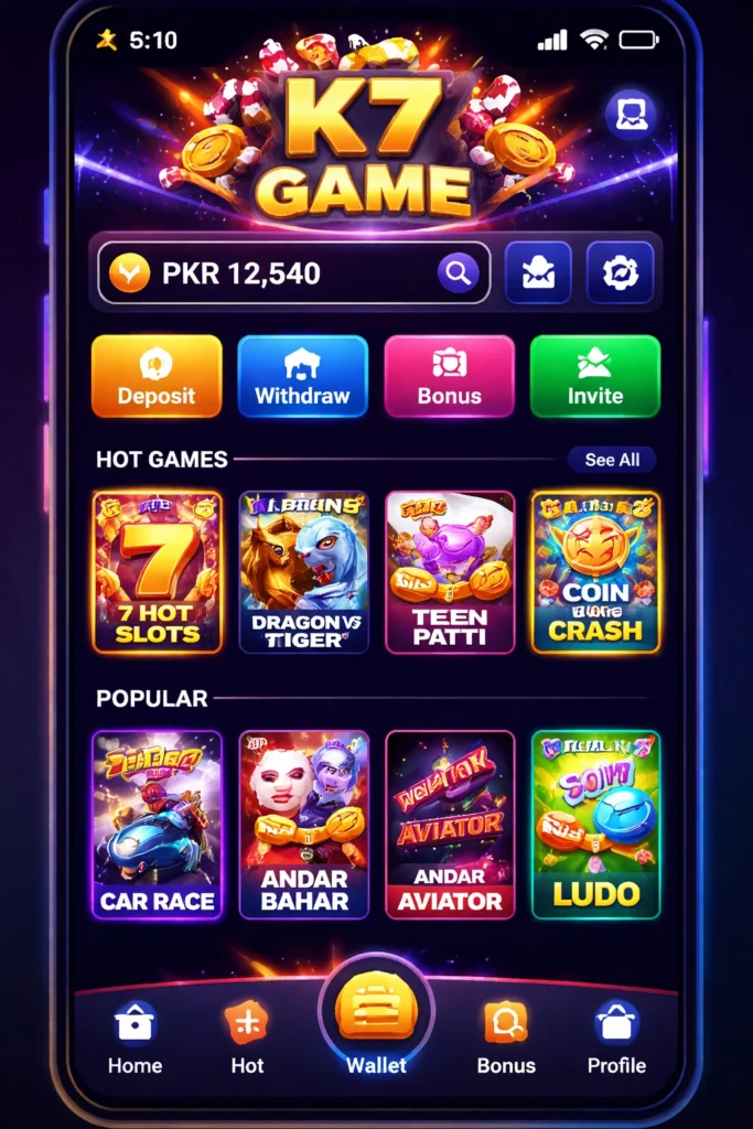 K7 Game interface image