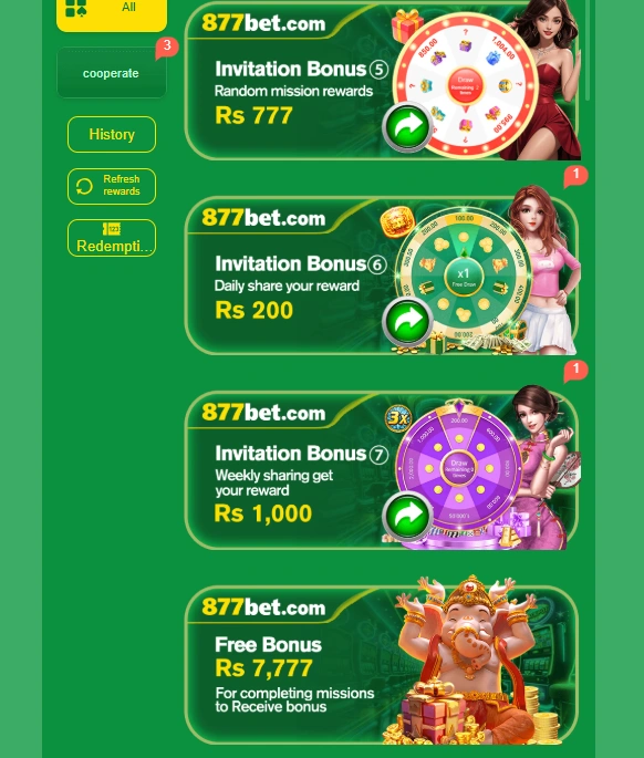 877Bet Game rewards image