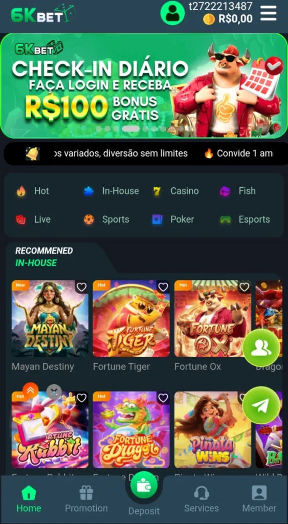 6K Bet Game interface image