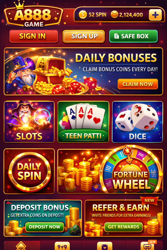 A888 Game interface image