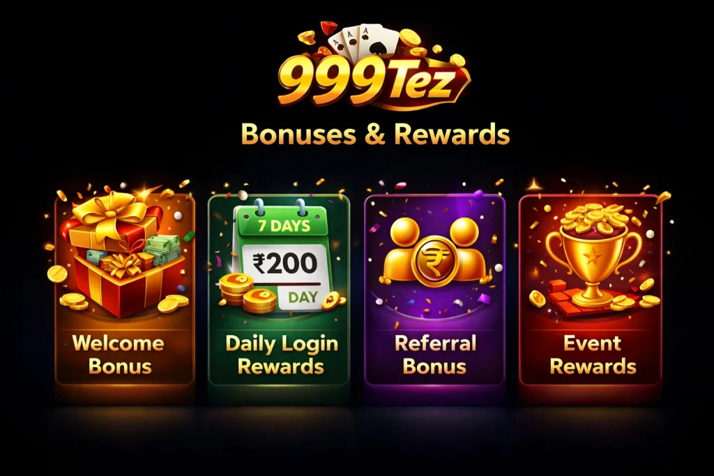 999Tez Game bonuses and rewards image