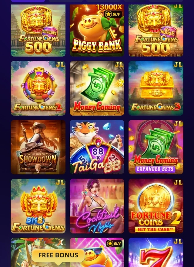 list of games in PK Easy Game