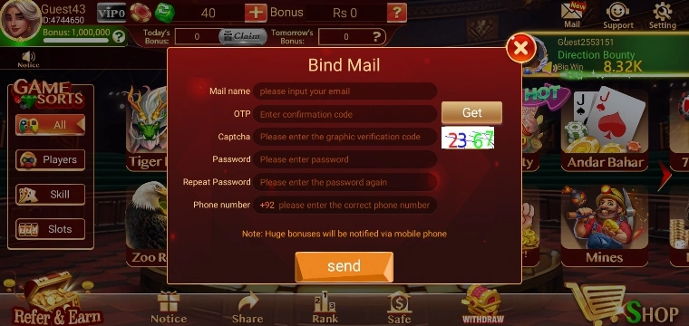 TeenPatti Google Game binding Section Image