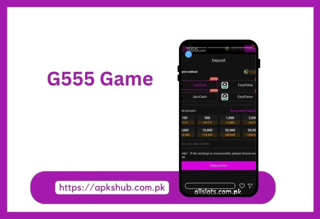 Deposit Section image of G555 Game