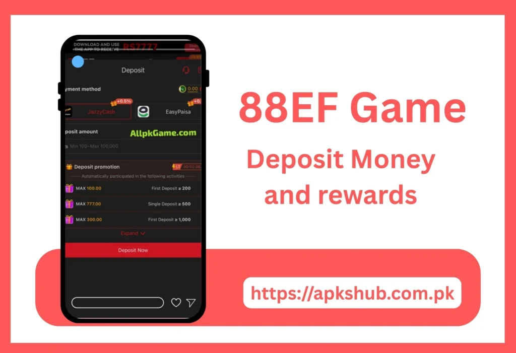 88EF Game Deposit Section image