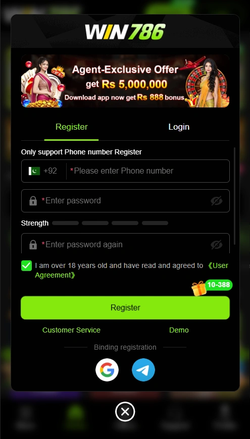 Win786 Game login