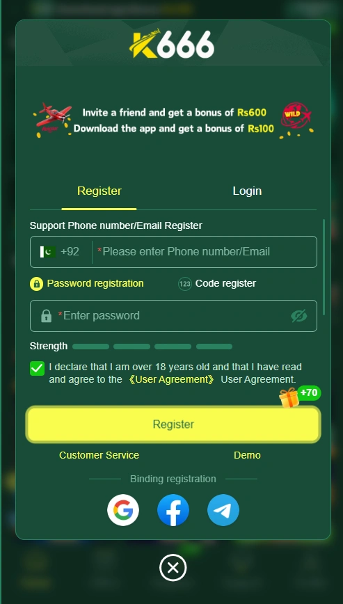 K666 Game login