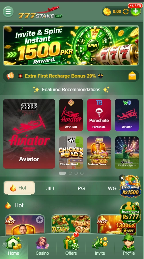 777Stake Game interface image