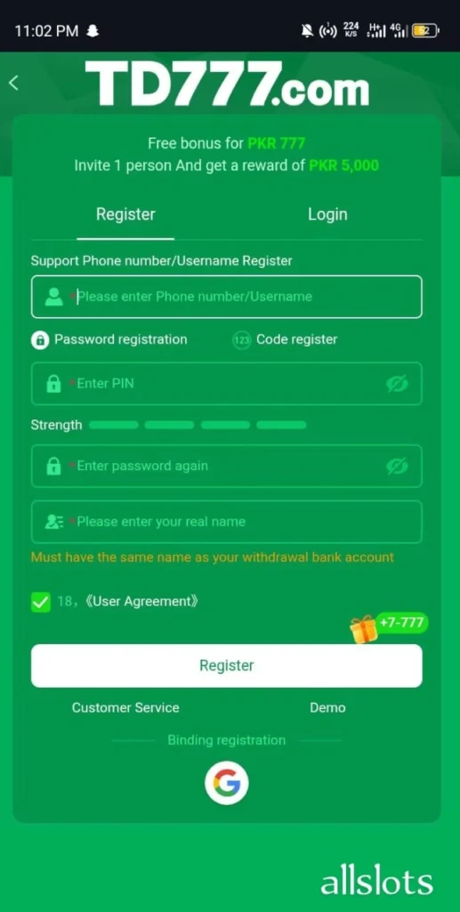 Register section image