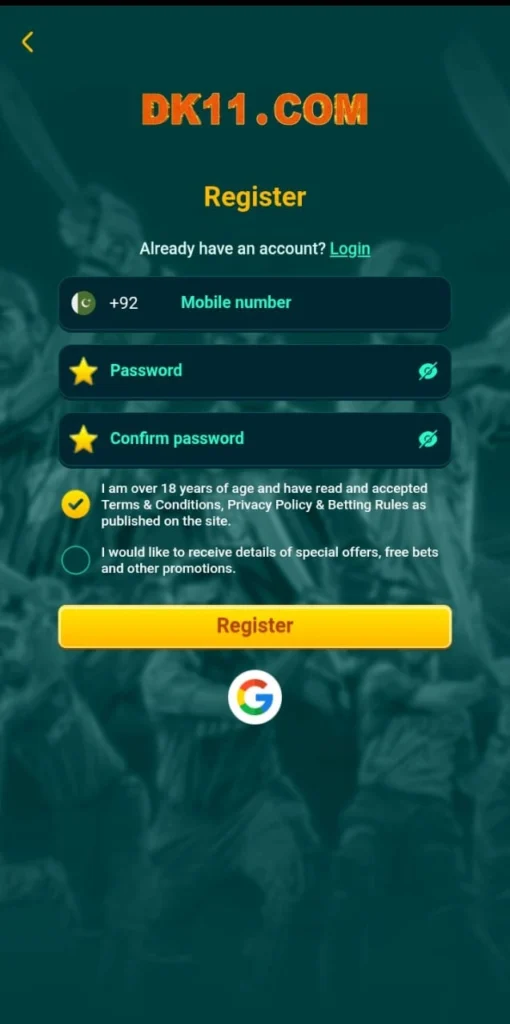 Register section image