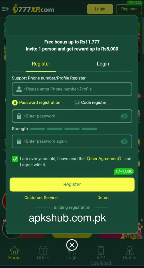 Register image of 777XP Game