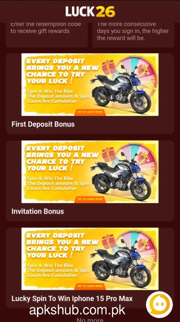 Luck26 Game Rewards image
