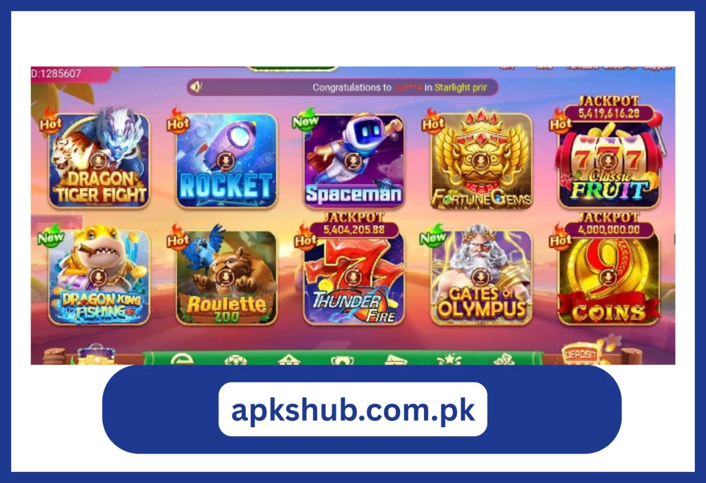 Lucky55 Game list of games