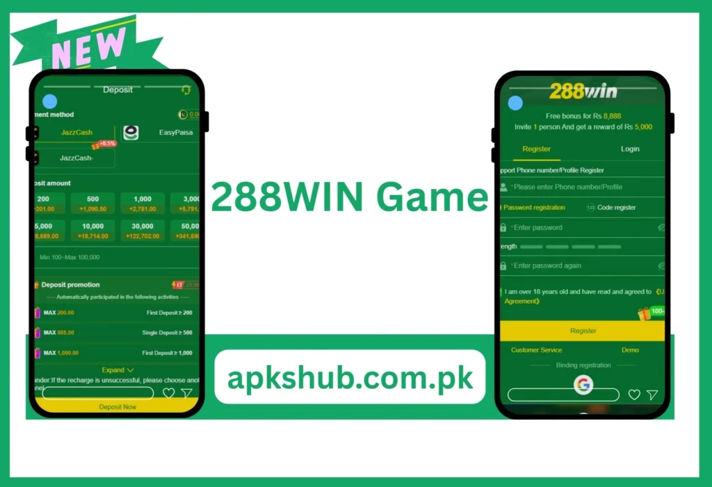 288Win Game deposit & Register section image