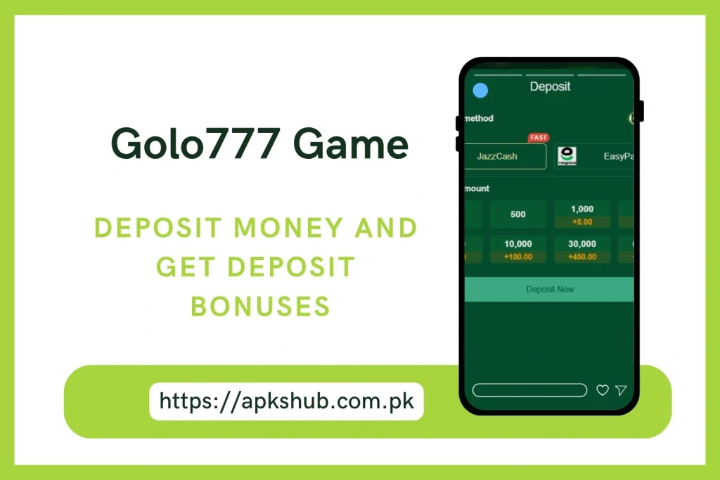 Golo777 Game deposit section image