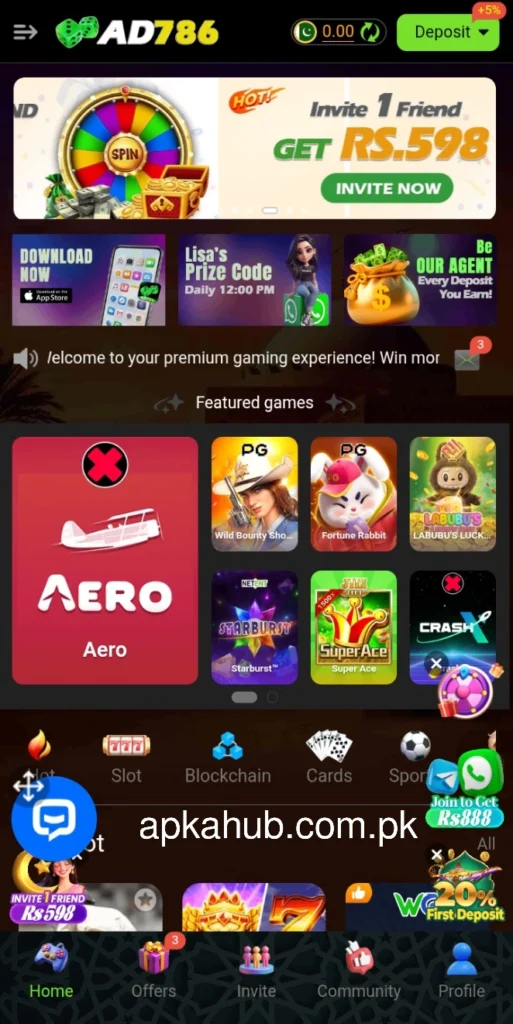 AD786 Game interface screenshot