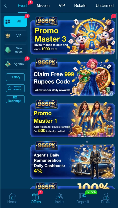 966PK Game rewards