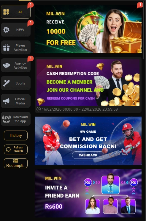 MilWin Game Rewards image