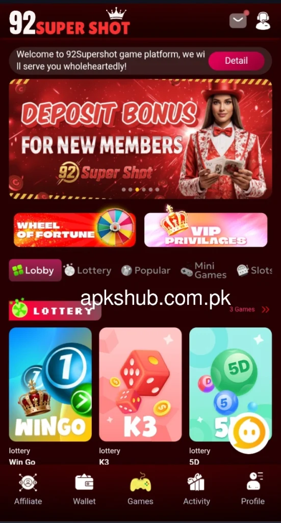 92supershot Game Interface