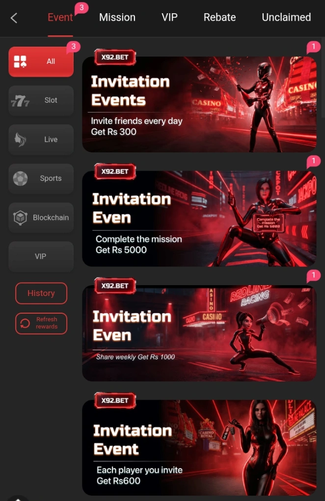 X92 Bet Game Rewards