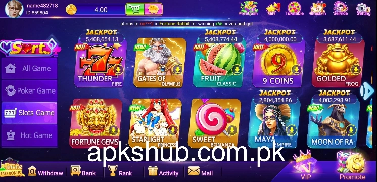 DK777 Game interfacw screenshot