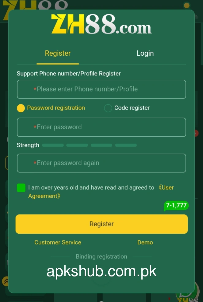 Register section image