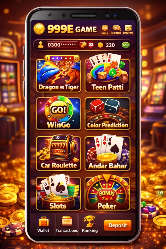 999E Game interface screenshot