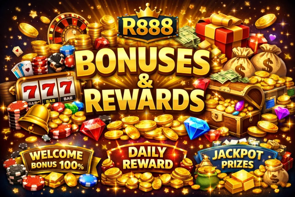 R888 Game Bonuses and rewards image