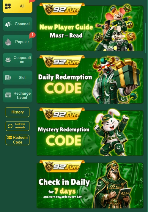 92Fun Game rewards image