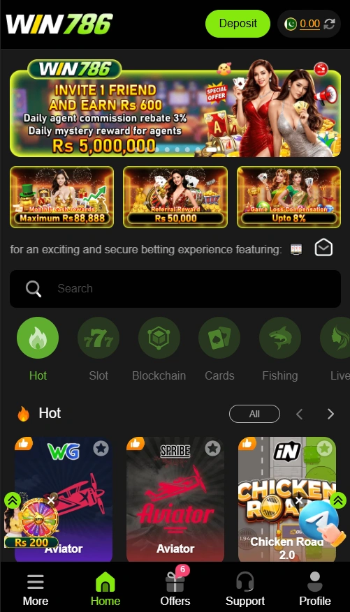 WIN786 Game interface image