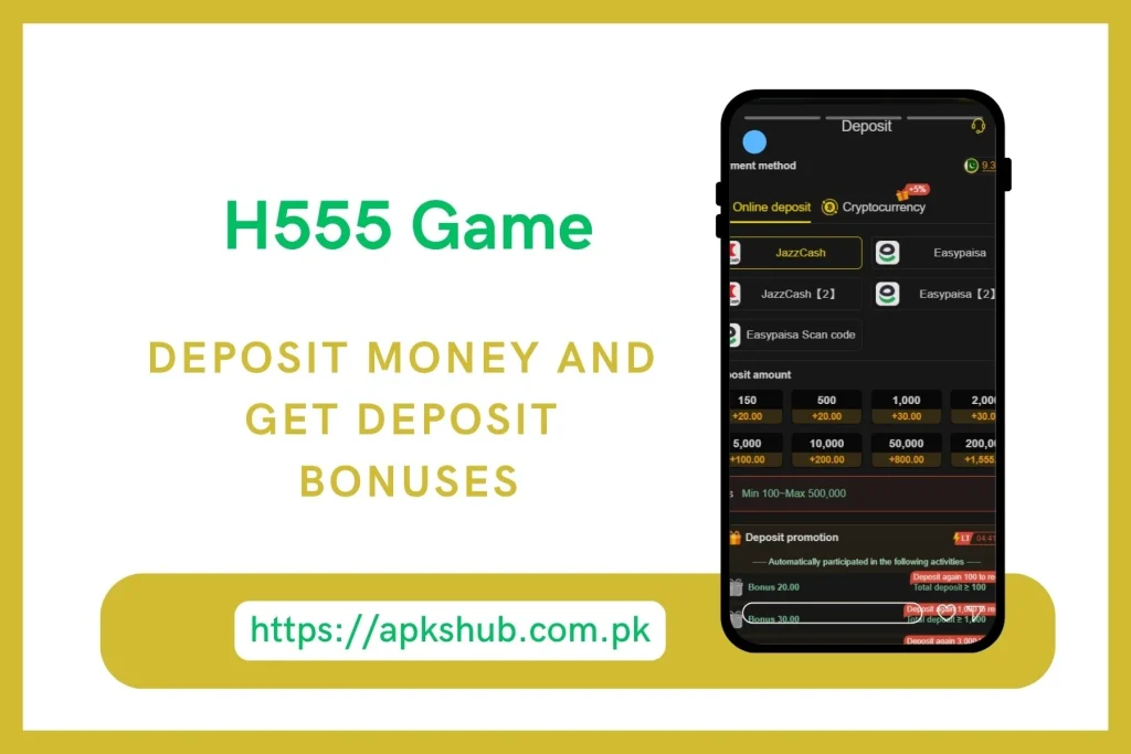 H555 Game deposit section