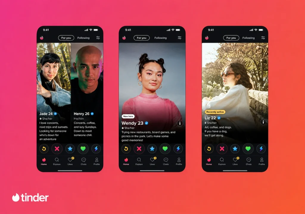 Tinder interface image
