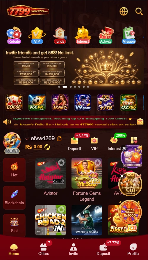 WIN7799 Game interface image