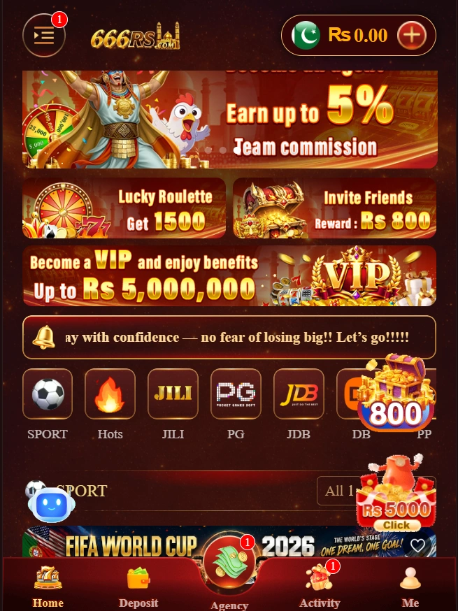 666RS Game interface image